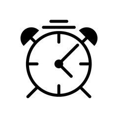 alarm vector line icon in minimalist style