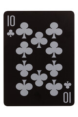 Fototapeta premium card deck gambilng ten isolated on white background