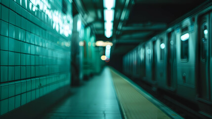 Fototapeta premium Into The Night Subway Perso