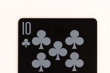 card deck gambilng ten isolated on white background