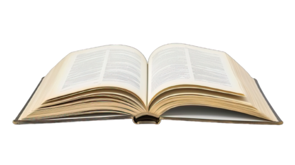 An Open Book Displaying Its Pages On a Isolated Background