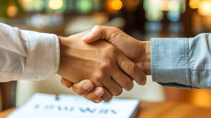 Two Hands Shaking, A Symbol Of Partnership, Collaboration, And Agreement.