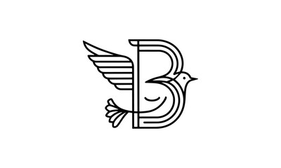 Creative B Letter Logo Design Fully Vectorized Editable.