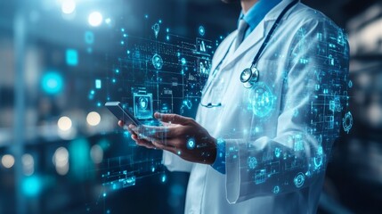 A concept that shows advanced medical technologies