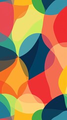 Modern abstract background with overlapping vibrant shapes and bold colors