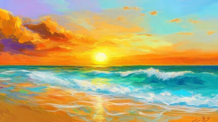 Sunset over the Ocean