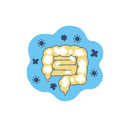 ガスがたまった腸・悪玉菌が多い腸