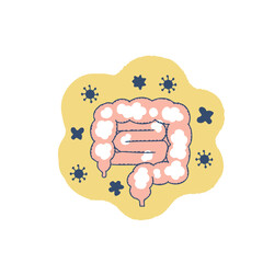 ガスがたまった腸・悪玉菌が多い腸