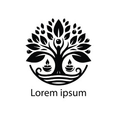 A black and white drawing of a tree with roots in the middle