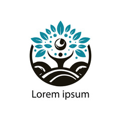 A black and white drawing of a tree with roots in the middle