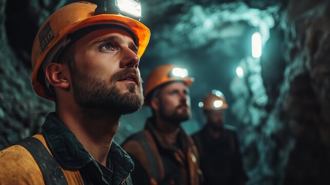 miners worker underground ore mining
