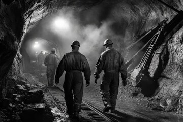 miners worker underground ore mining