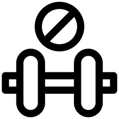 Obraz premium Avoid strenuous exercise. Editable stroke vector icon.