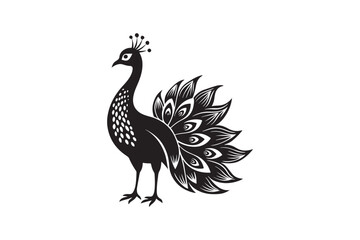 Peacock silhouette vector illustration, Peacock silhouette vector , Peacock silhouette , Peacock silhouette PNG.
