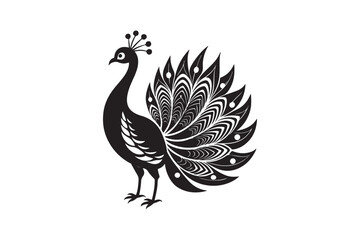 Peacock silhouette vector illustration, Peacock silhouette vector , Peacock silhouette , Peacock silhouette PNG.