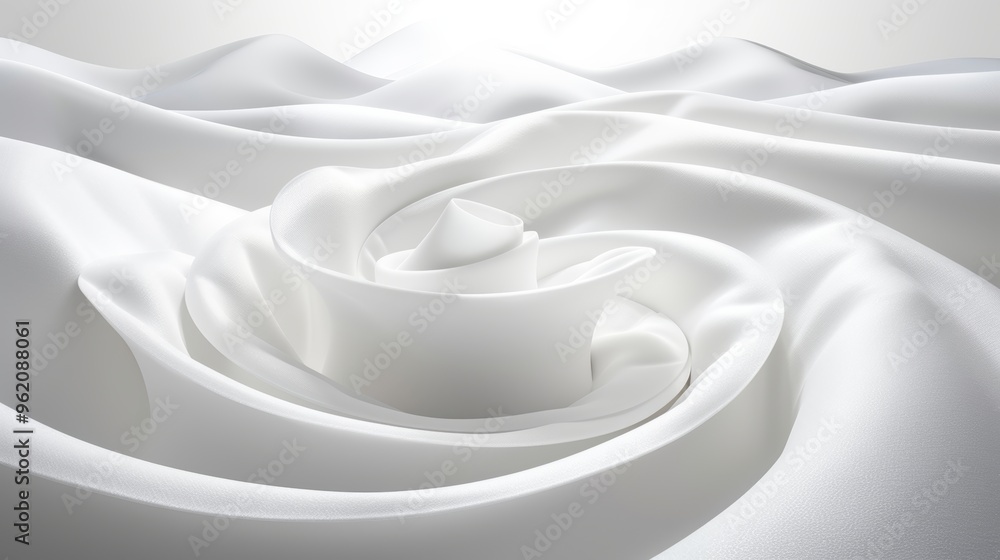 Aufkleber elegant abstract flowing white background with subtle glowing texture design element