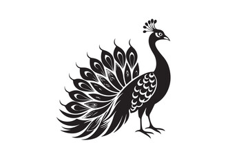 Peacock silhouette vector illustration, Peacock silhouette vector , Peacock silhouette , Peacock silhouette PNG.