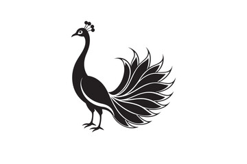 Peacock silhouette vector illustration, Peacock silhouette vector , Peacock silhouette , Peacock silhouette PNG.