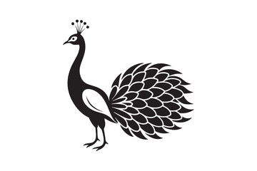 Peacock silhouette vector illustration, Peacock silhouette vector , Peacock silhouette , Peacock silhouette PNG.