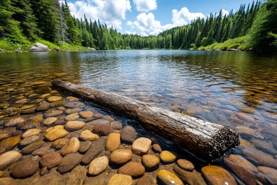 Forest hike, babbling brook, lake in sight rewards your effort with the serene sound of water lapping at the lakeâ€™s edge