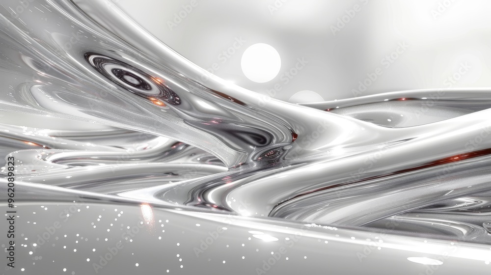 Poster elegant abstract flowing white background with subtle glowing texture design element