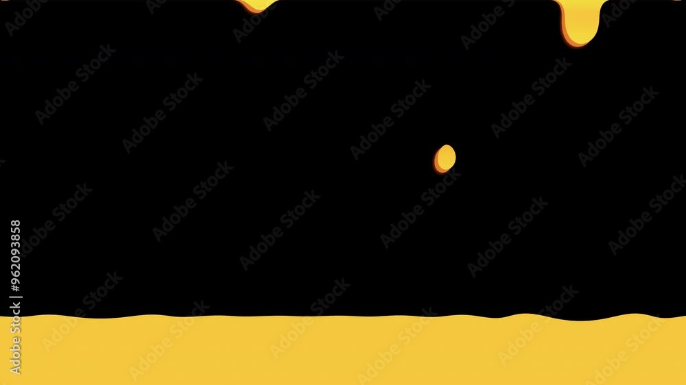 Poster melted honey dripping animation. dessert background with melted honey. dripping honey. motion graphi