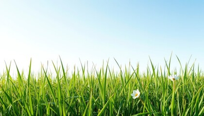 Spring Meadow with Flowers and green grass , Generate AI