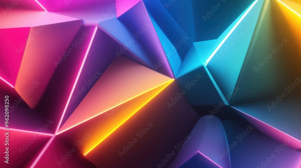 Poster a colorful abstract background with many different shapes and colors, ai