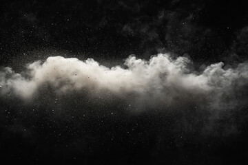 Fototapeta premium dust in motion with black background, dusty cloud wallpaper