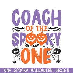 Coach of the spooky one Halloween design