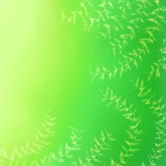 plant leaves climb on green gradient paint brush texture background