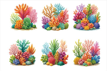 Sea Corals and Seaweed Plants clipart. Sea Corals and Seaweed Plants PNG. Sea Corals and Seaweed Plants Illustration.