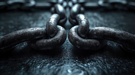 Close-up of a Heavy Metal Chain