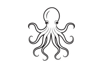 Octopus silhouette vector, Octopus silhouette vector illustration, Octopus silhouette