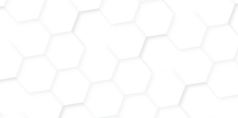3d hexagonal structure futuristic white background and embossed hexagon abstract with hexagon background. honeycomb hexagonal background. Hexagon shape, white, shiny gray. hexagon pattern shape.