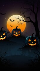 halloween background with pumpkin