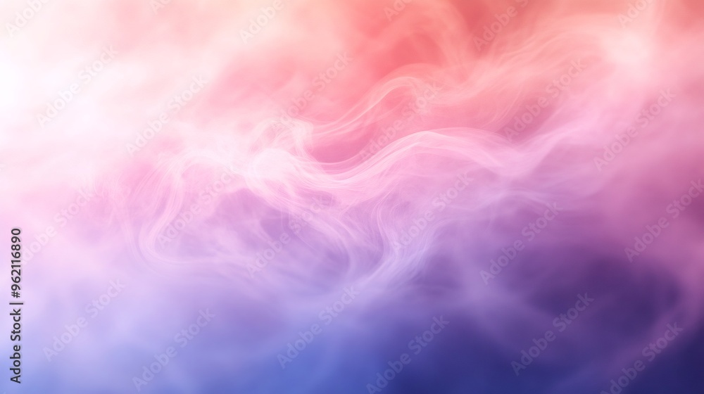 Wall mural Abstract background of pink, purple, and blue smoke with gradient.