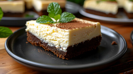 Japanese Matcha Cheesecake Elegant Dining Room