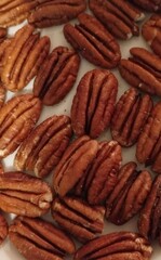 Pecan halves closeup 