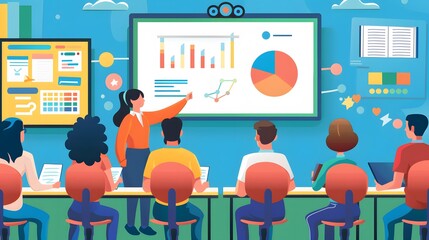 Teacher using live polls to engage students in a virtual class