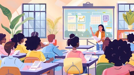 Teacher using live polls to engage students in a virtual class