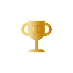 A golden trophy logo featuring a classic, elegant design. Perfect for awards, achievements, and competitive events. This vector illustration captures the essence of success and excellence.