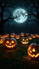 halloween background with pumpkin