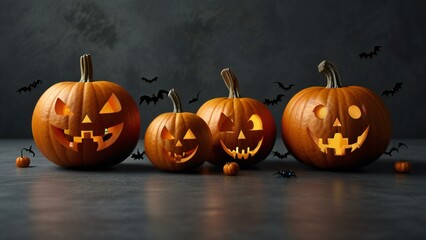 halloween pumpkin on a wooden background