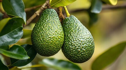 Also known as an alligator pear, the avocado or avocado pear (Persea americana) is renowned for its large, uniquely oily fruit featuring a prominent pit seed. 