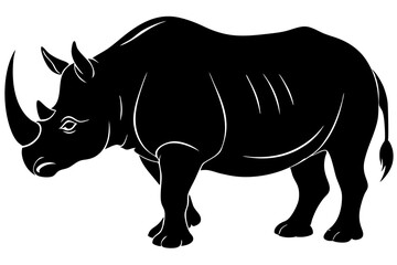 Fototapeta premium rhino on white background