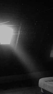 Sun Rays in the Dusty Silence of the Attic