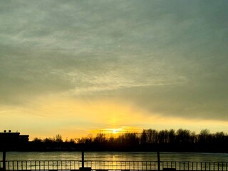 sunrise over the river