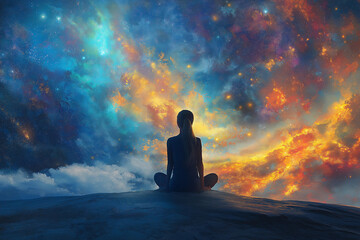 cosmic rebirth, life creation through deep meditation and chakras