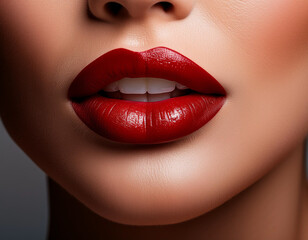 Obraz premium Red women sensual lips, perfect as a decorative or ornamental image